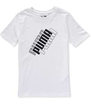 Amazon.com: PUMA Boys' Graphic T-Shirt (Medium, White Repeat